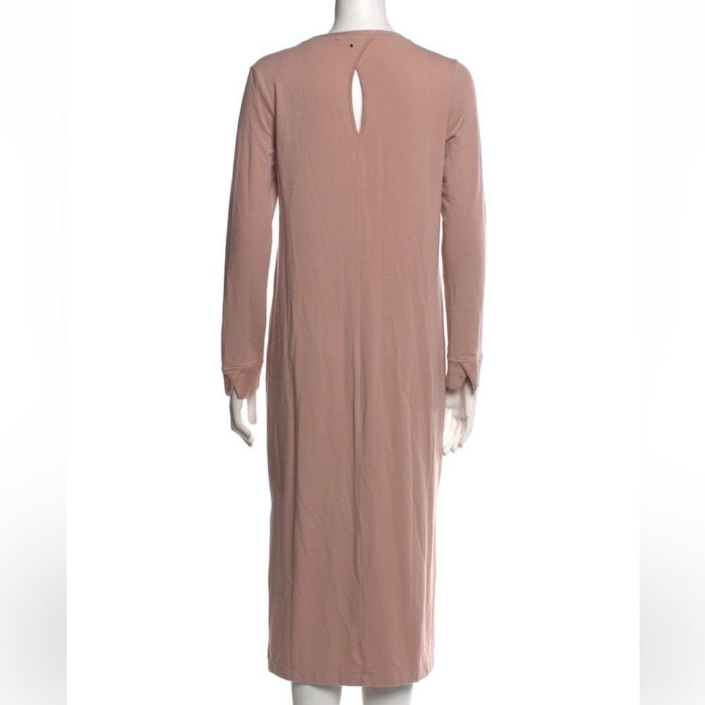 Cuyana French Terry Midi Dress Pima Cotton Blend Long Sleeve Blush Pink S: Small - Picture 5 of 8